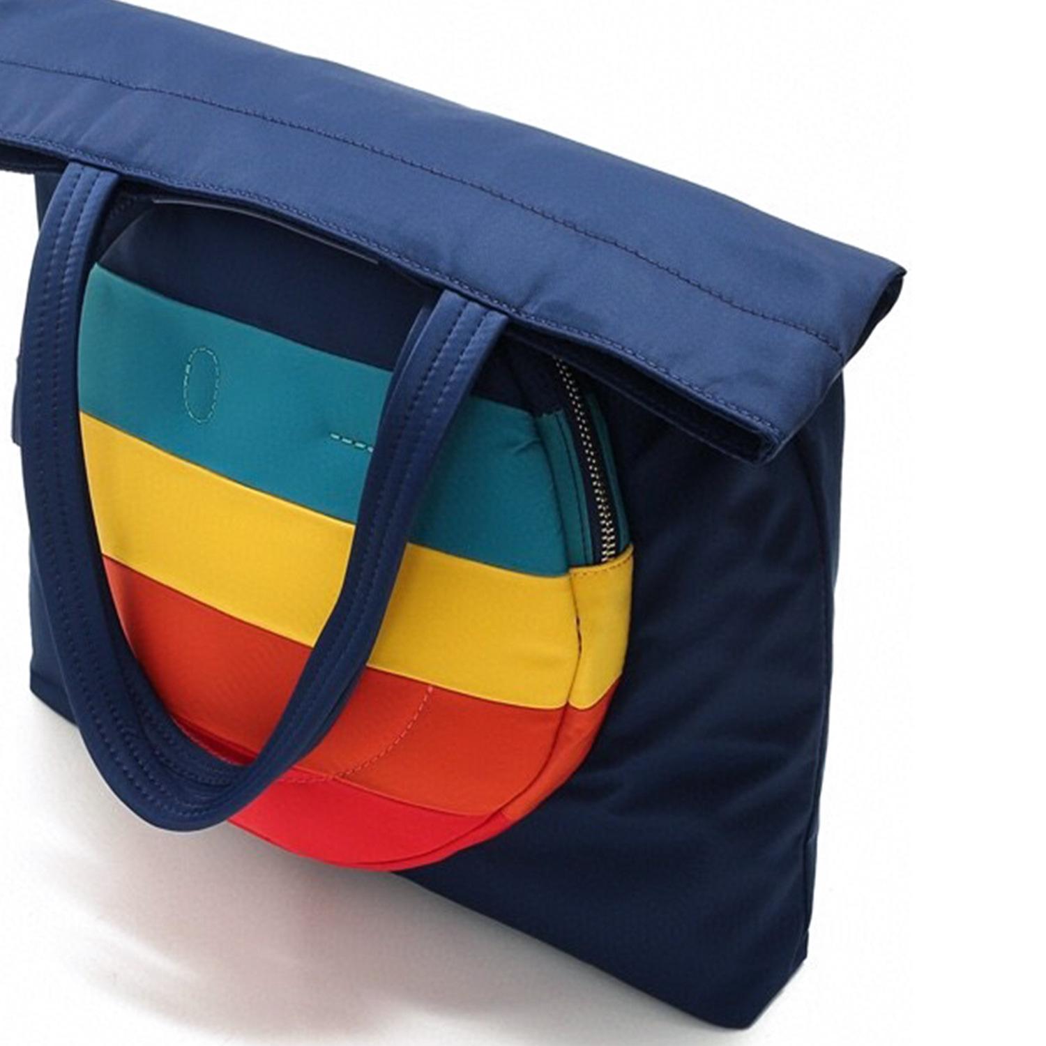 

26 export niche designs Anya nylon mommy bag rainbow smiley face cross-border hot selling shopping bag vertical version women s bag