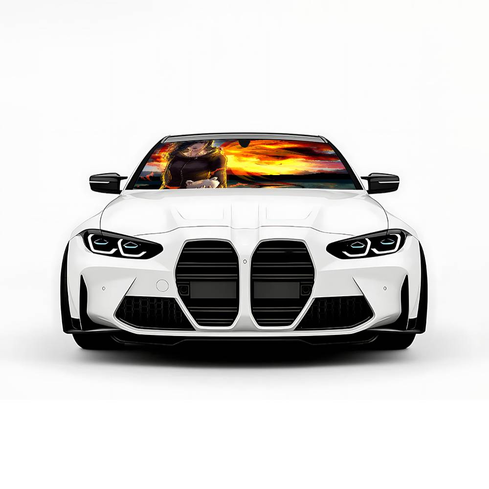 Anime T-Tokyo Ghoul Car SunShade Car Sunshade Covers Cover Universal Windscreen Folding Visor