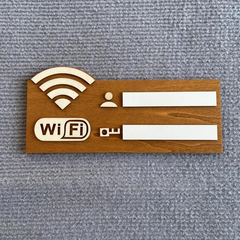 

1pc Vintage Wooden Wifi Password Sign - Wall Mounted Home Decor, No Electricity Needed, Indoor/Outdoor Use, Minimalist & Durable