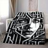 1pc Face Pattern, Abstract Art Blanket Soft All Season Throw with Vibrant Design, Perfect for Home, Travel, and Gifts, Ideal for Naps and Camping