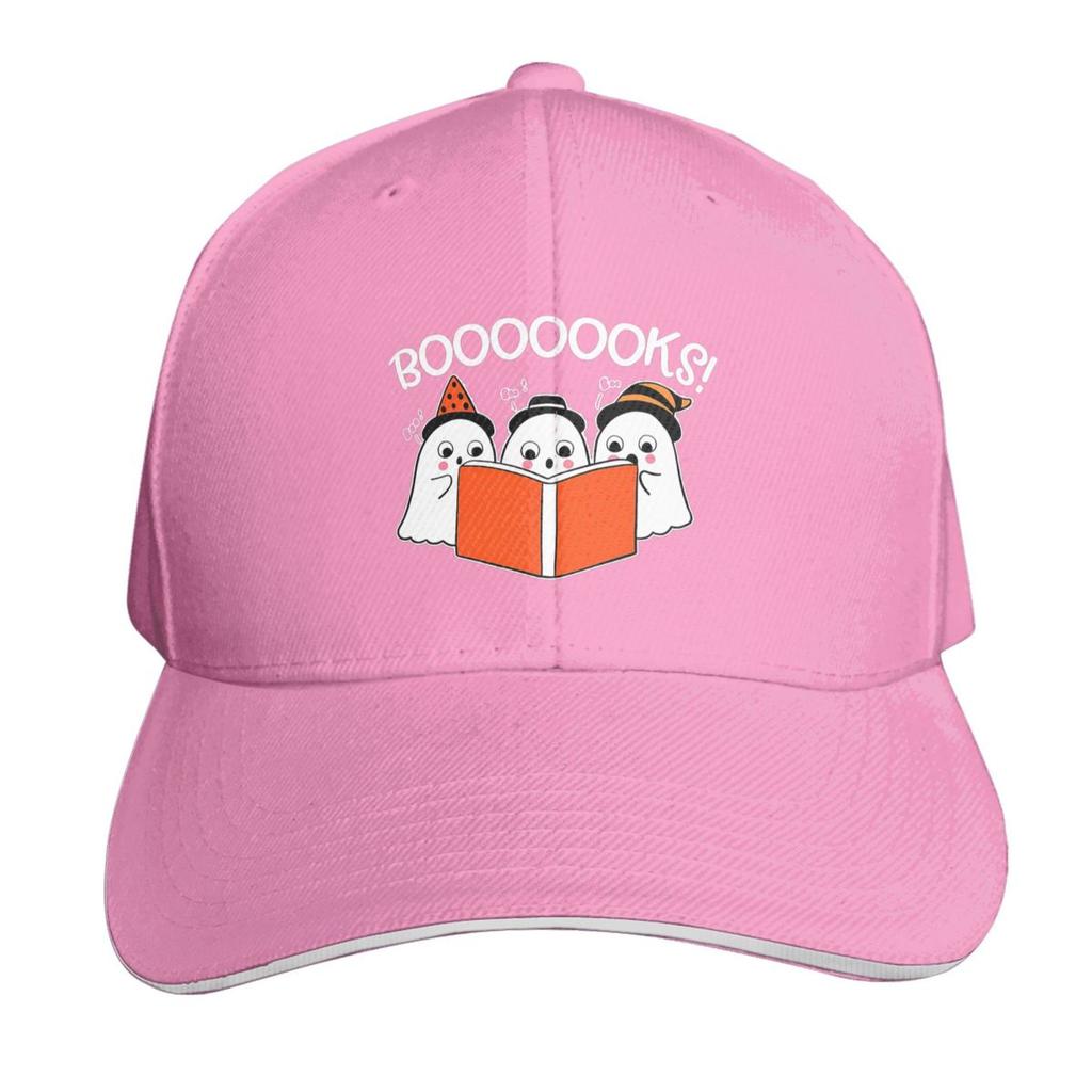 Booooks Halloween Ghost Reading Books Cap Fashion Casual Baseball Caps Adjustable Hat Hip Hop Summer Unisex Baseball Hats