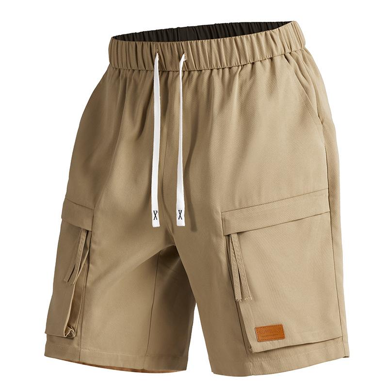 Men Summer Beach Shorts Casual Drawsting Shorts Multi-pocket Cargo Shorts Male Short Pants