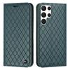 Compatible with Samsung S25 Phone Case A05 Prismatic Grid Card Slot Wallet Magnetic Protective Case S24FE Solid Color Case