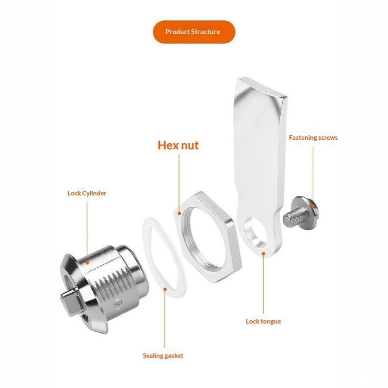 Cam Lock Security 304 Stainless Steel 22mm 1 Set for Tin Power Distribution Cabinet Panel Lock Replacement