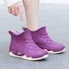 Direct Sales Water Shoes Women Waterproof and Non-slip 2025 New Outdoor Work Fashion Rain Shoes Short Tube Women