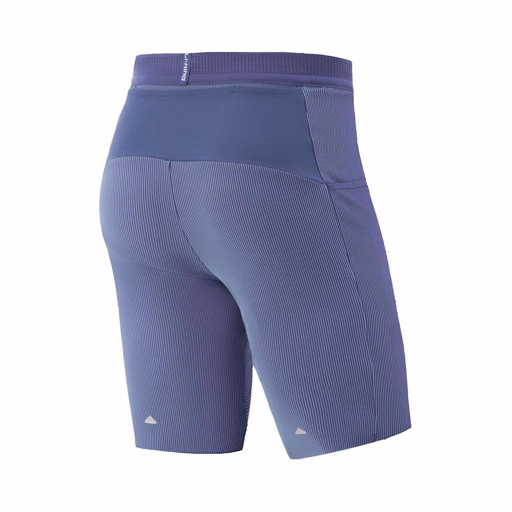 Li Ning Dragon Sparrow Skin-Friendly Sports Elastic Slim Fit Comfortable Outdoor Racing Tight Running Shorts Men shorts Black AUSV003-14