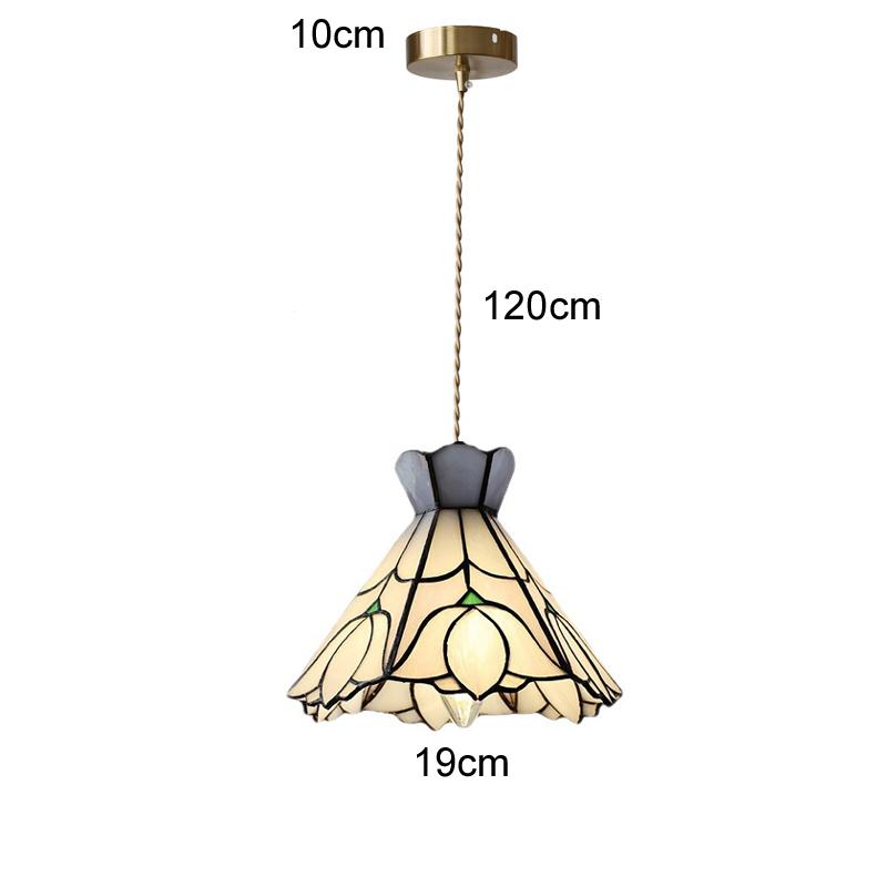 Retro Tiffany Glass Chandelier Living Room Modern Hanging Lighting Decoration Dining Room Bedroom Kitchen Loft Led Pendant Lamp