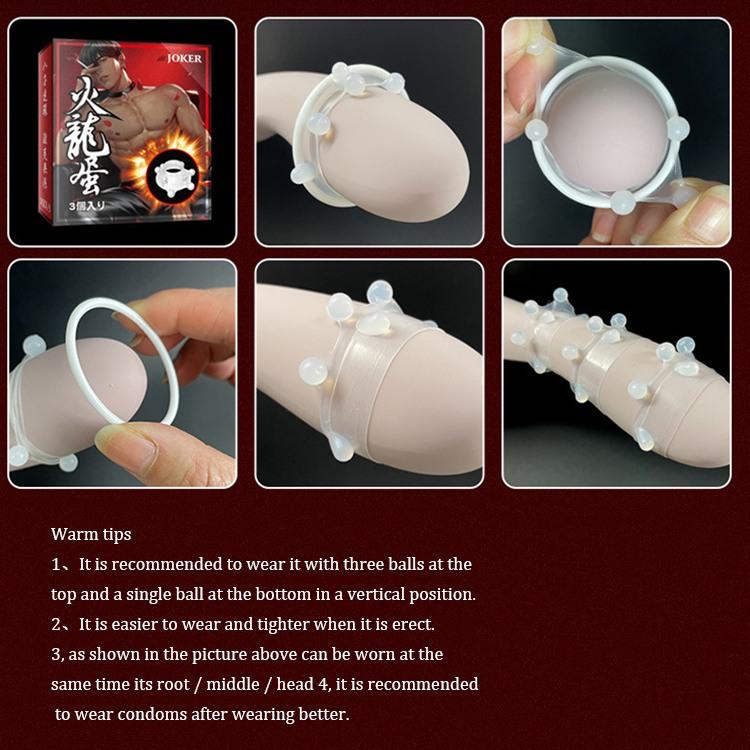 5/8/12 Bead Penis Ring Delay Ejaculation Scrotum Lock Ring G-point Clitoral Stimulate Cock Ring Sex Toys Adults Product for Men