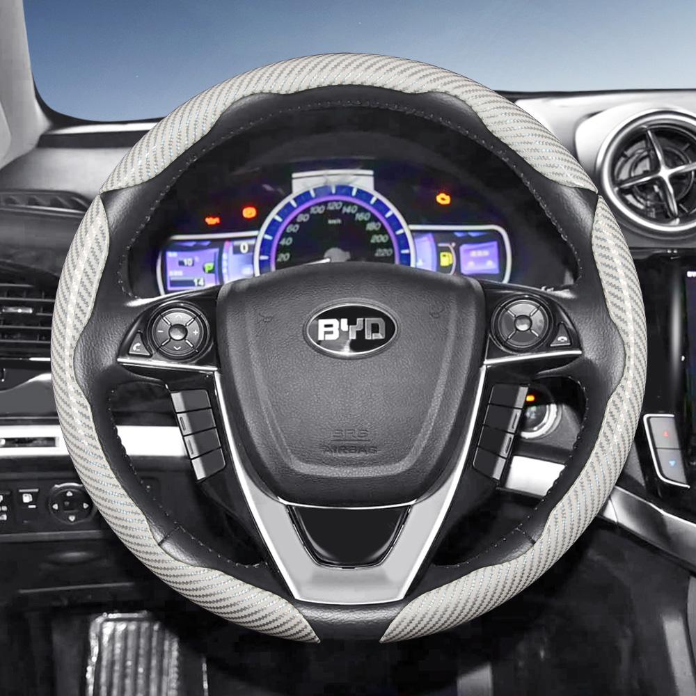 Suitable for Byd Carbon Fiber Texture Steering Wheel Cover with Segmented Quick-Release Design, Durable, for Atto 3 2 Dolphin Seal Sealion Han Song Qi