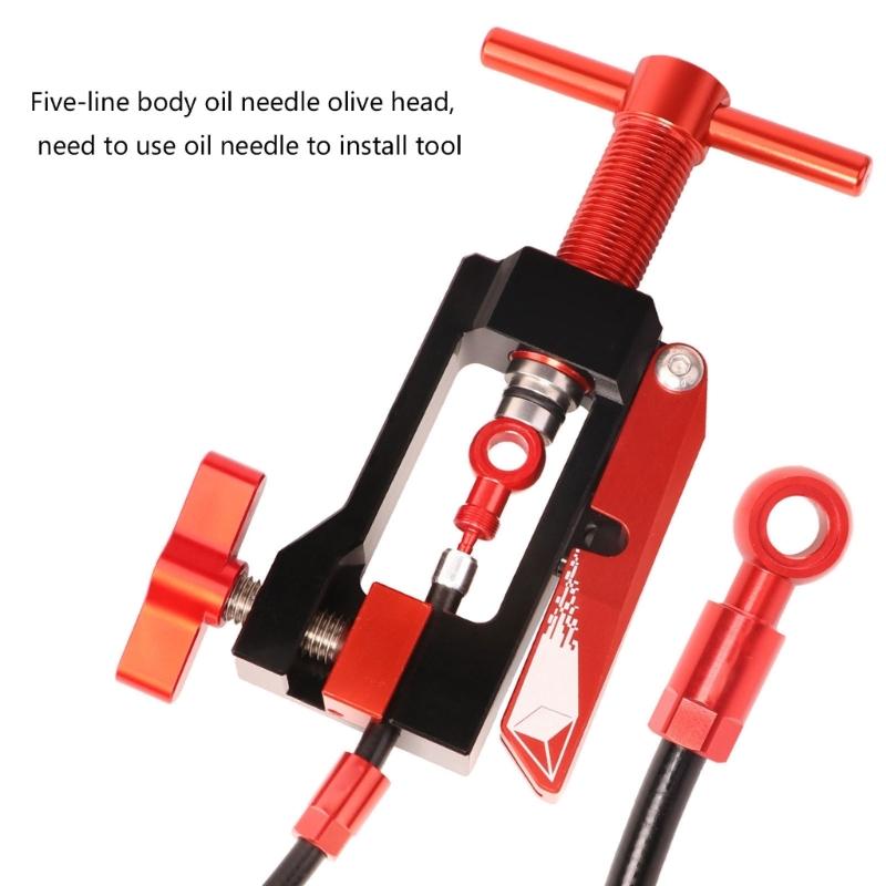 Precisions Machined Aluminum Brake Hose Oil Pipe And Barbs Fitting Set Suitable for Mountain Bike Hydraulic Disc Brakes