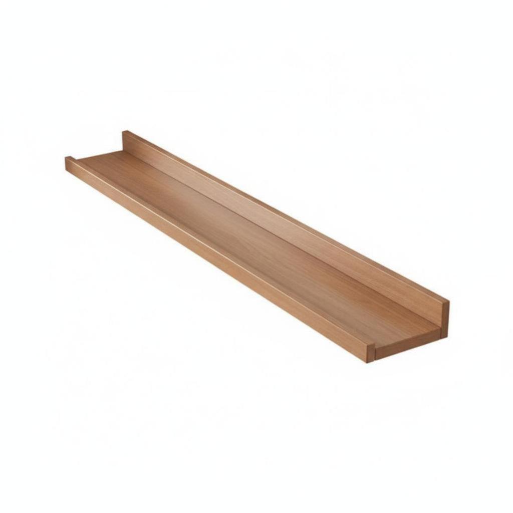 Single surfacemounted board Wood Texture surface Shelf Minimalist Design Display for Apartment