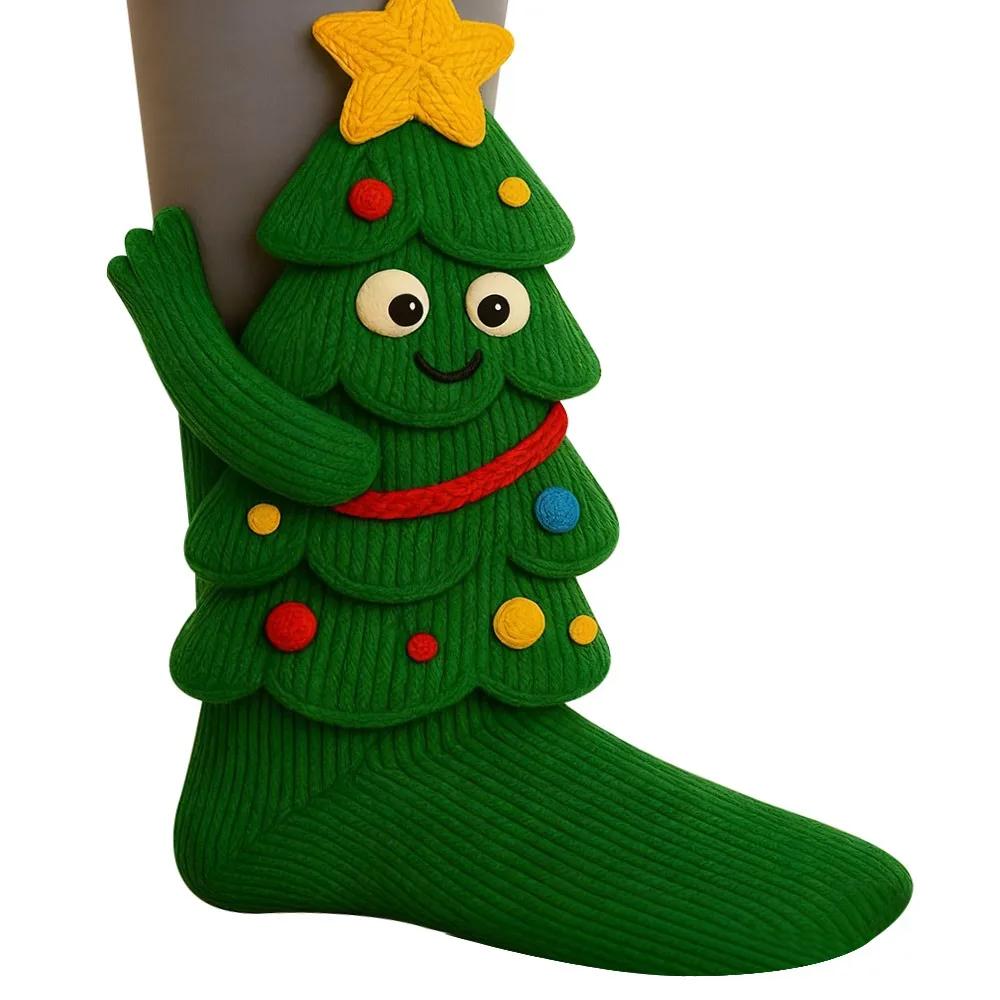 3D Knitted Animal Cute Socks Cozy Fuzzy Thick Warm Plush Kawaii Socks for Women Teens Kids Home Winter Holiday Christmas Gift