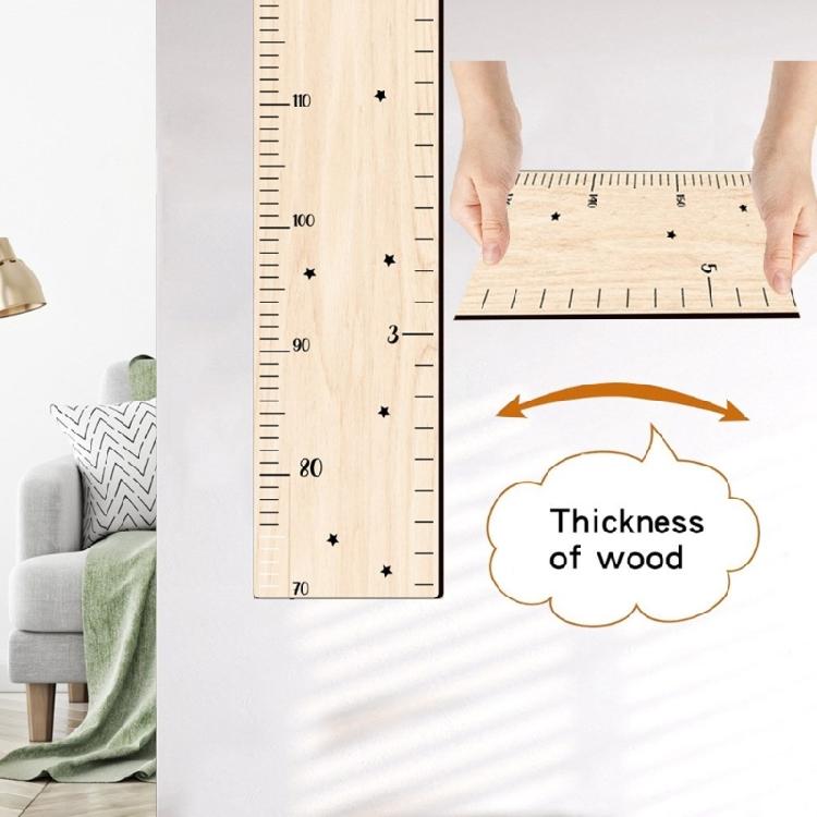 Ergonomischer Holz-Höhenversteller Bequeme Wandmess-Aufkleber
