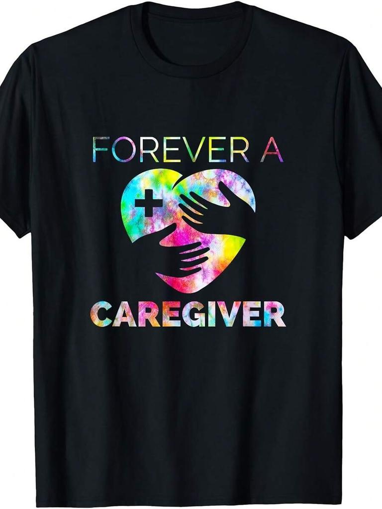Unisex And Unisex Caregiver Appreciation Tshirt Forever A Caregiver Gift Tee Fit Short Sleeve Round Neck Black Top For Nurses Docto