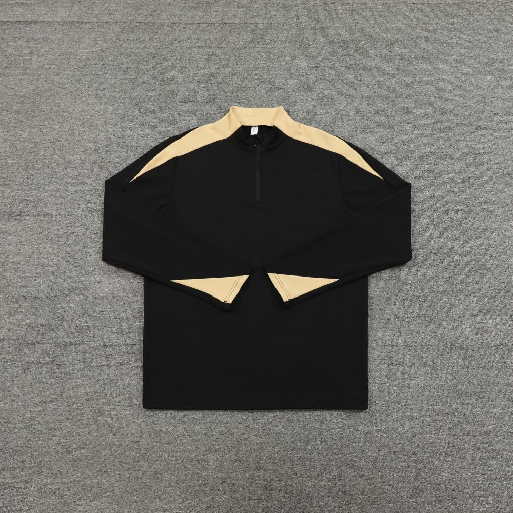Cross-border Half-pull Long-sleeved Football Jersey Set Printed Adult Jersey Spring Autumn and Winter Long-sleeved Training Jersey Sportswear Jacket