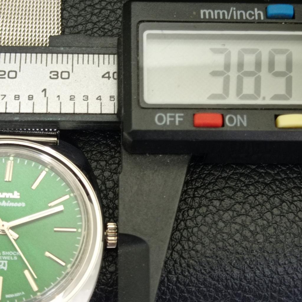 INDIAN VINTAGE HMT KOHINOOR HAND-WINDING MENS GREEN COLOR DIAL WATCH a440942-4 HT-a440942