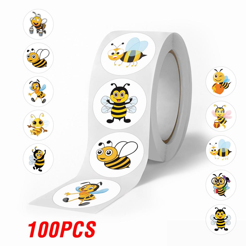 100-500Pcs Superior-Grade Cartoon Top-Grade Bee First-Class Stickers First-Class Cute First-Class Decals Self-Assembly Top-Grade Skateboard
