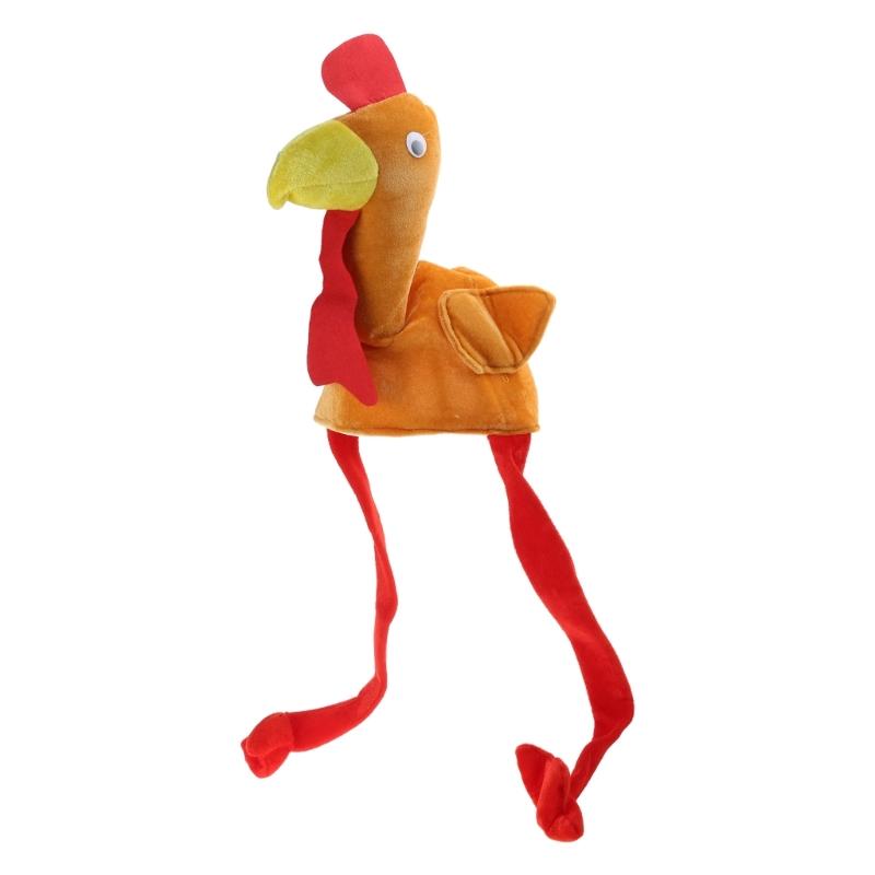 Funny Carnival Chicken Leg Hat Christmas Thanksgiving Decoration Turkey Hat Carnival Hat Party Festive Funny Hats X3UC