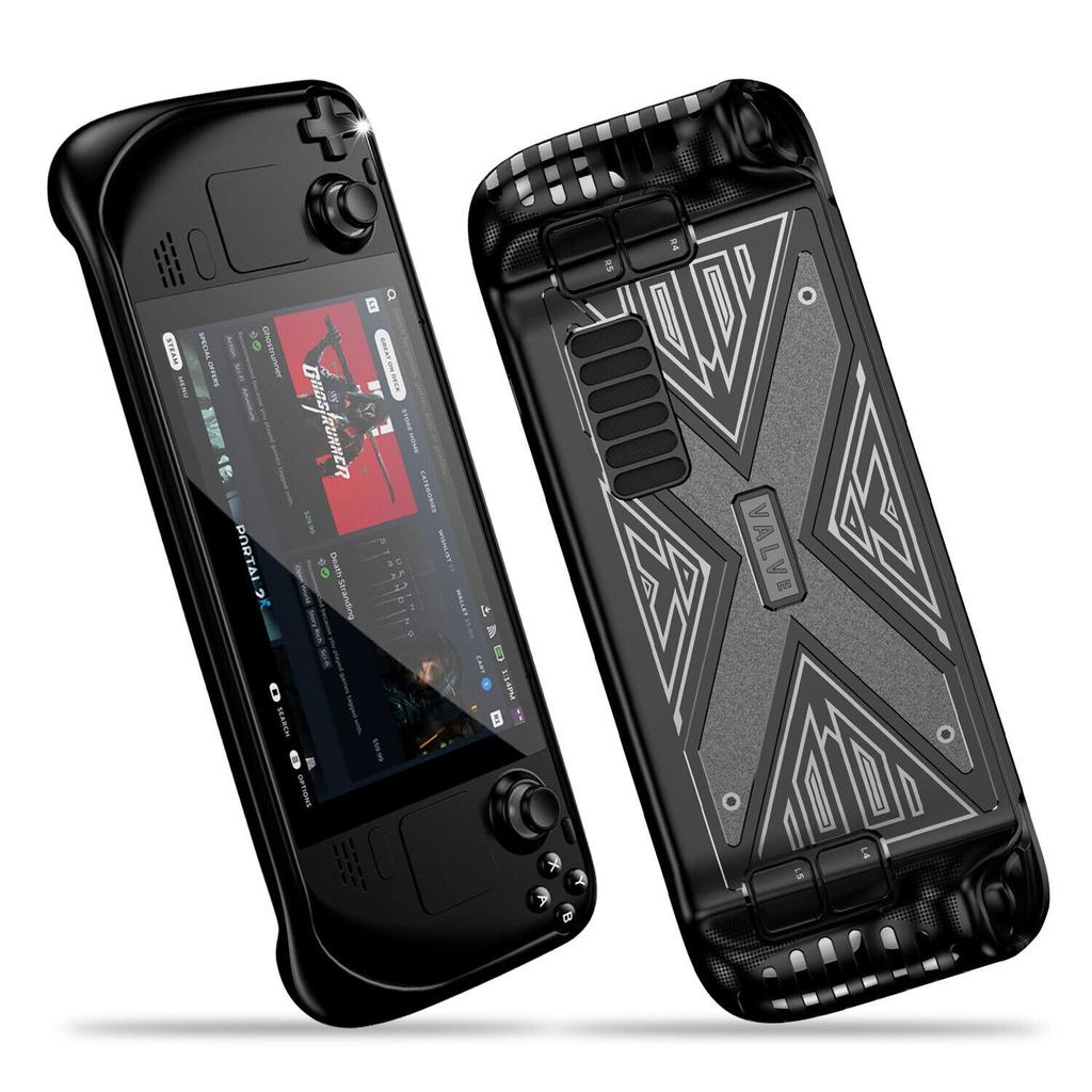 X Textur Steam Deck Schutzhülle Weiche TPU Hülle Stoßdämpfung Kratzfest Schale Kühl Langlebige Haut Ergonomie Rutschfester Griff