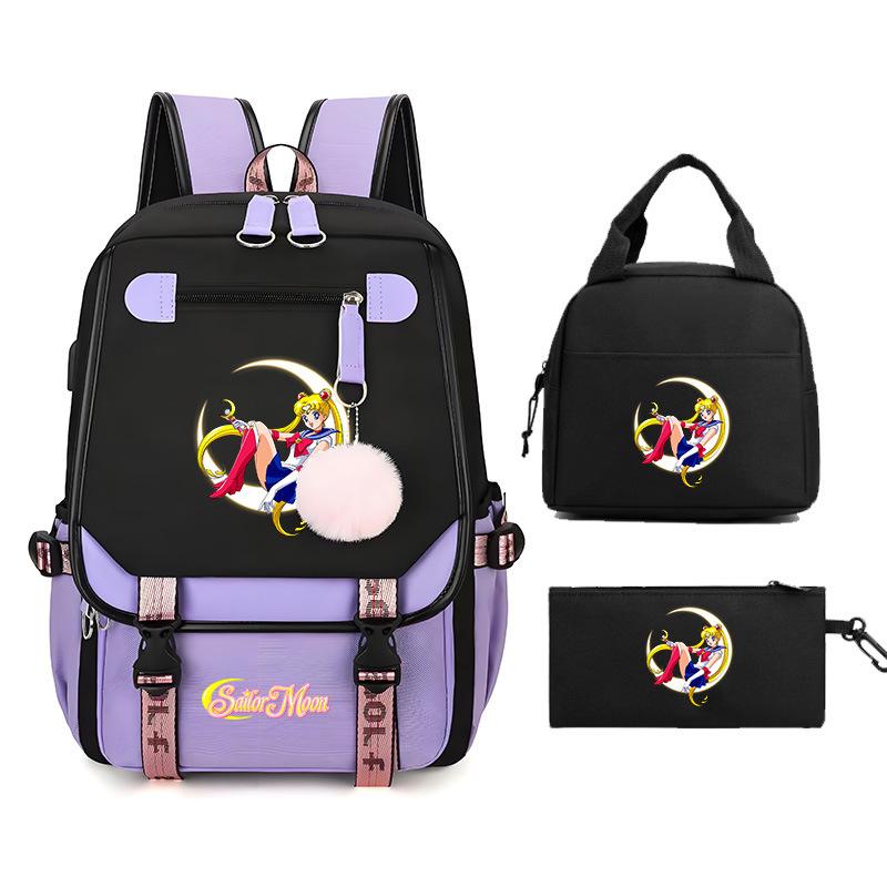Sailor Moon Cartoon Elementary School Bag Lightweight Junior High School Backpack Women's Large Capacity Travel Bag