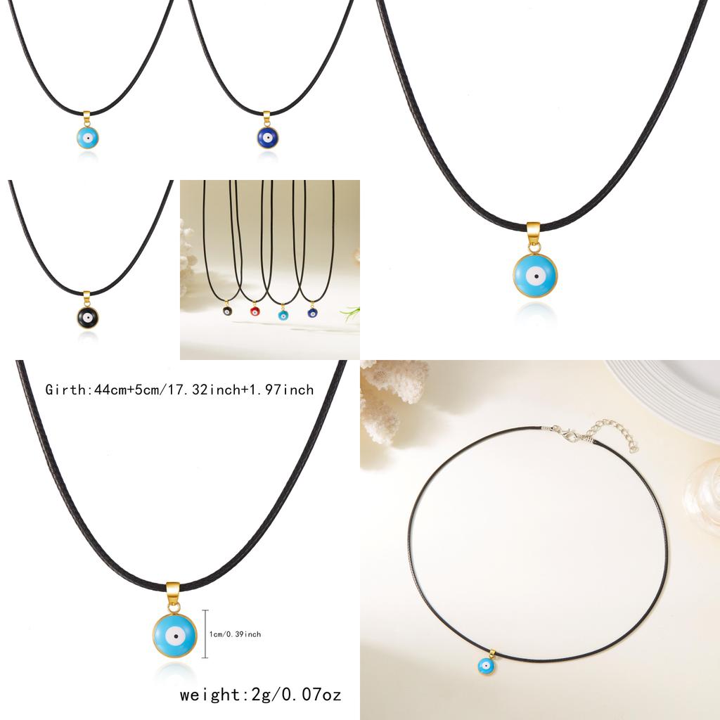 Fashion Eye Pendant Necklace With Alloy Chain For Women