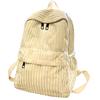 Chic Stylish Corduroy Backpack Multi- Adjustable-Strap Lightweight for Daily Commute Casual Functional Stylish Bag