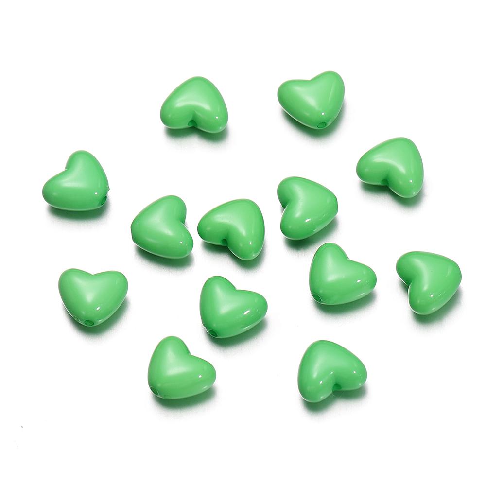 50pcs/Lot Heart Shape Acrylic Loose Spacer Beads for DIY Bracelet Necklace Jewelry Making Accessories Supplies Wholesale