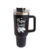 Large Thermal Mug With Straw Thermos For Coffee Father's Day Gift 1200Ml