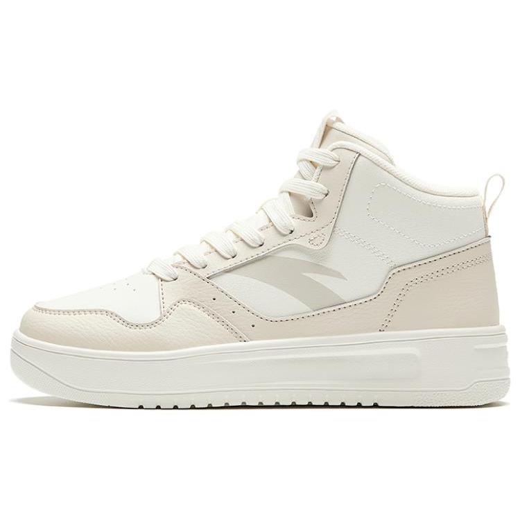 New Anta Durable Breathable High Top Skateboard Shoes Women's White 922348002Q-4