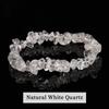 JD Natural Crystal Stone Seven Chakra Irregular Energy Bracelet Women Men Healing Amethyst Fluorite Chip Strand Bracelet Gift