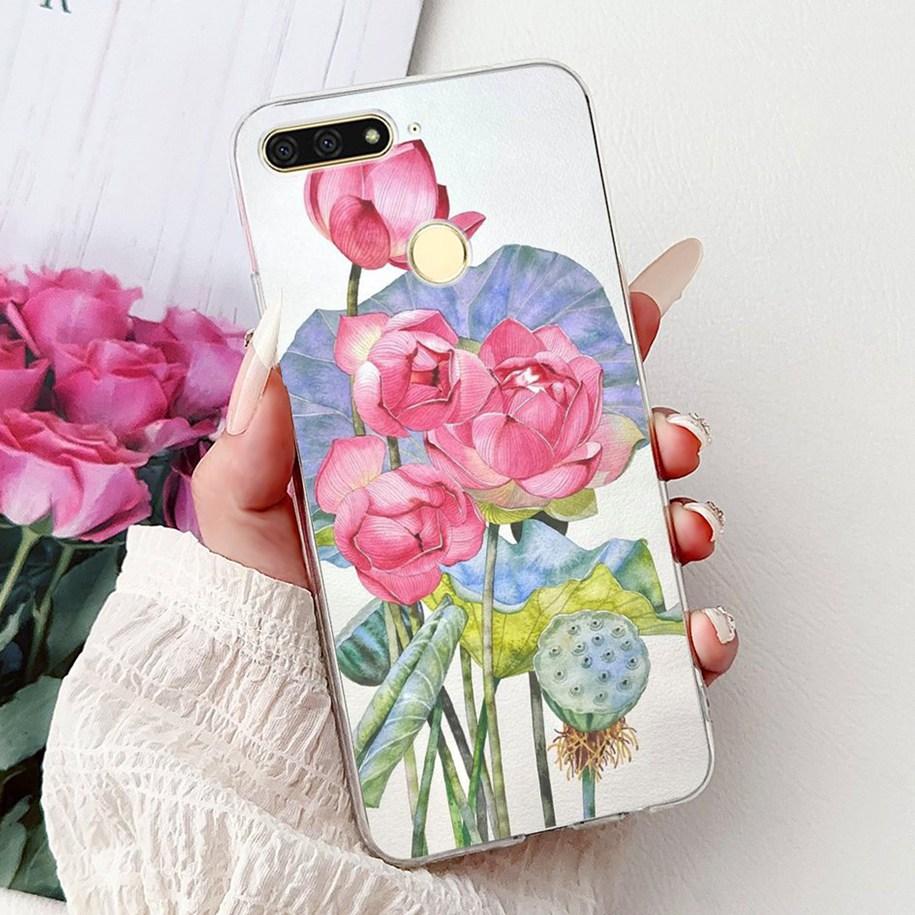 For Huawei Y6 2018 Case ATU-L21 ATU-L22 Cover Luxury Marble Butterfly Soft Silicone Phone Cover For Huawei Y6 Prime 2018 Carcasa