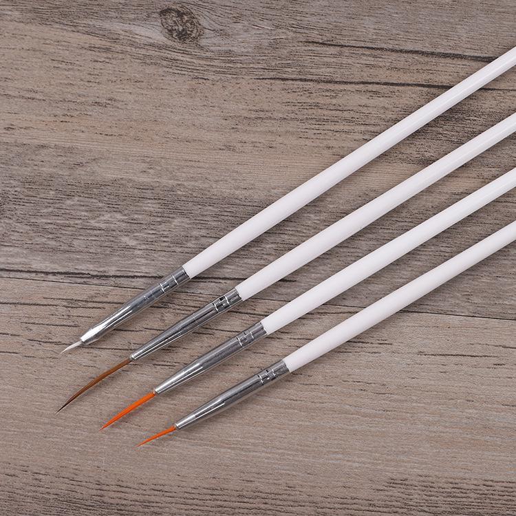 20-Piece Professional Nail Art Brush Set for Flower, Line, and Carving Designs