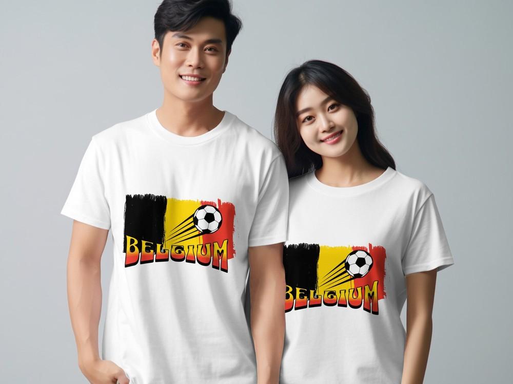 

Belgium Football T-Shirt European Tournament Unisex Soccer TShirt Euros 2024 3XL