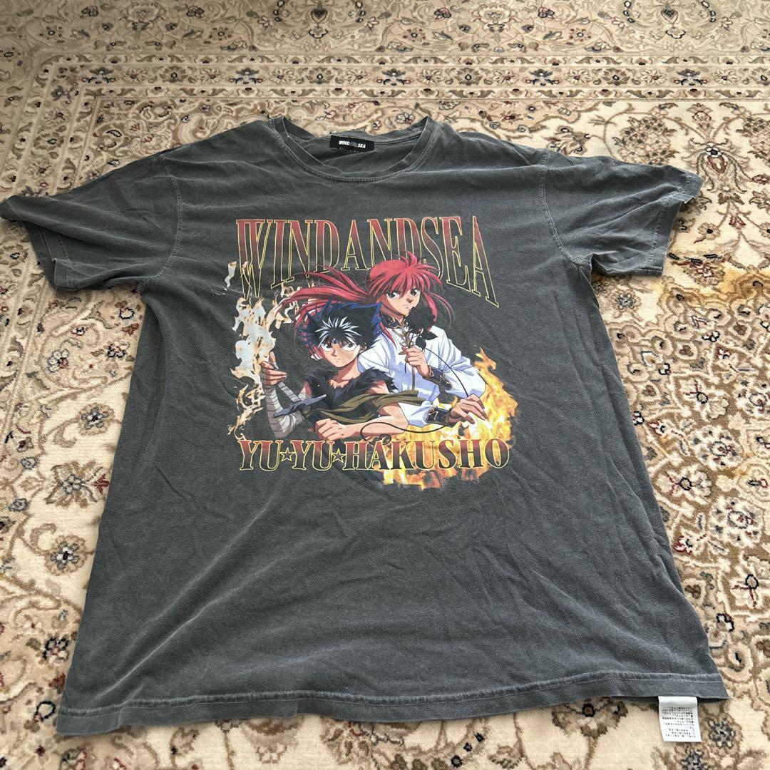

[USED] WIND AND SEA Yu Yu Hakusho Anime T-Shirt Gray