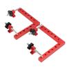 2 Set 160 X 160mm Clamping Squares Aluminum Alloy 90 Degree Corner Clamp Set Metric and Imperial Sca