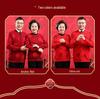 2025 A/W Fine Wool Round Neck Knit Cardigan with Pockets, Fleece-Lined 'Fu' Design, Warm Outerwear