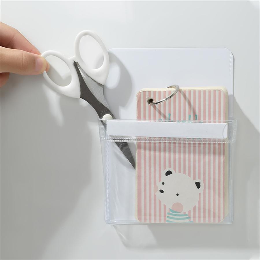 1 Refrigerator Side Door Magnetic Storage Bag, Punch-Free Miscellaneous Storage Box Storage Rack, Makeup Brush Stationery Or