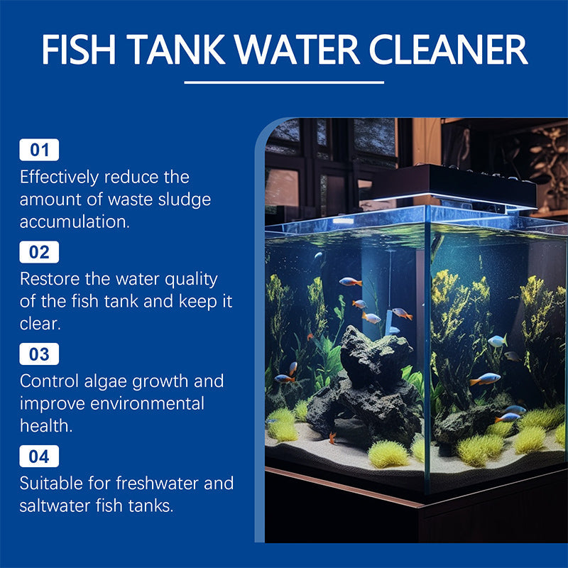 Fish Tank Water Powerful Cleaner 100ml Fish Tank Water Clarifying Agent For Cleaning Stains/Sludge /Controlling Algae Growth