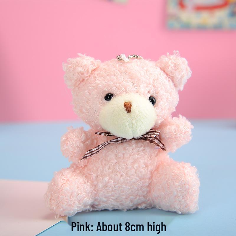 New Style Bear Plush Keychain with Bow Tie - Cute Bag Accessory