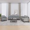 Vidaxl 3-Cz. Relaxation Set With Cushions, Light Grey, Fabric