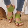 High Quality Women's Shoes Open Toe PU Women's Sandals Summer Leisure Outdoor Sandals Women's Solid Pinch Toe Flat Sandals