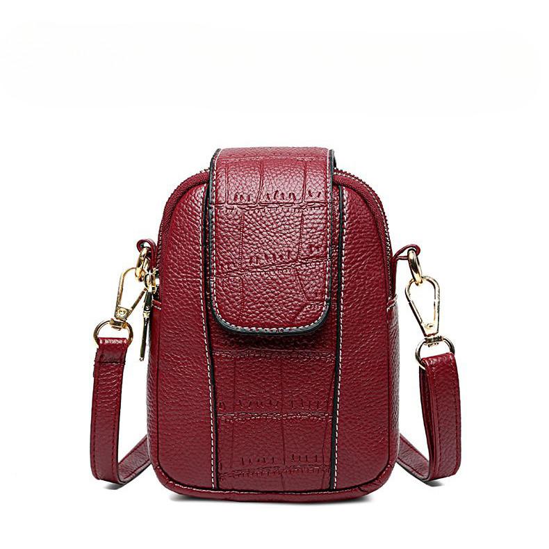 IELGY Korean Version Trendy One-Shoulder Messenger Vertical Mobile Phone Bag