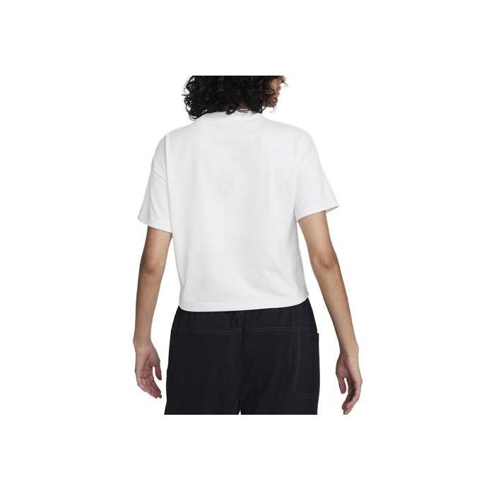 Nike ACG Logo Embroidered Ribbed Crew Neck Sports Short Sleeve T-Shirt Women Tops White FD2716-121