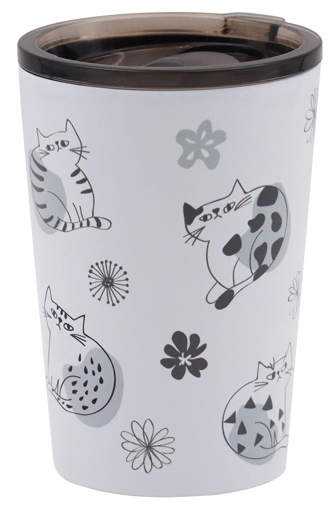 OGURA Stainless Steel Tumbler Convenience Store Coffee Cup with Lid Vacuum Thermal Insulation Cold Mug Scandinavian Nordic Cat