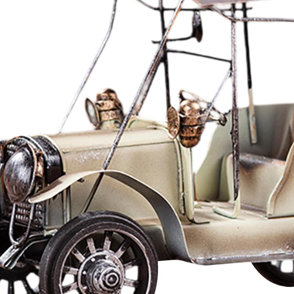 Vintage Car Model Multipurpose Birthday Gift Decorative Collectible Ornament White