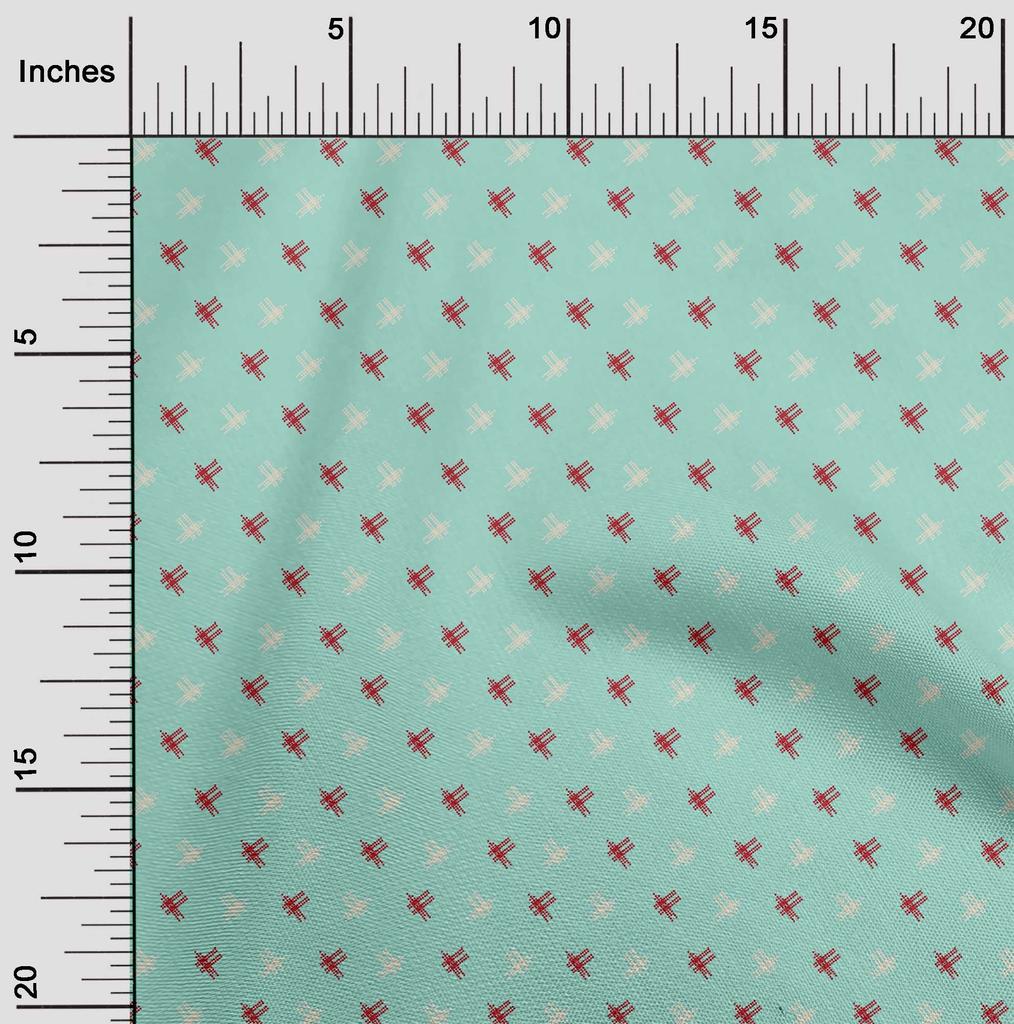 oneOone Cotton Flex Fabric Hash Sign Kasuri Print Fabric BTY 40 Inch Wide