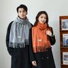 Wool autumn and winter warm scarf warm color scarf solid color simple and versatile gift fashion