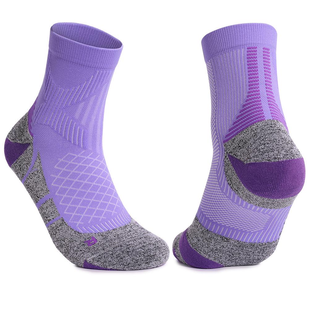 CoolMax Antibacterial & Odor-Resistant Sports Socks: Thickened, Towel Bottom, Quick-Drying for Badminton, Marathon, and Professional Running.
