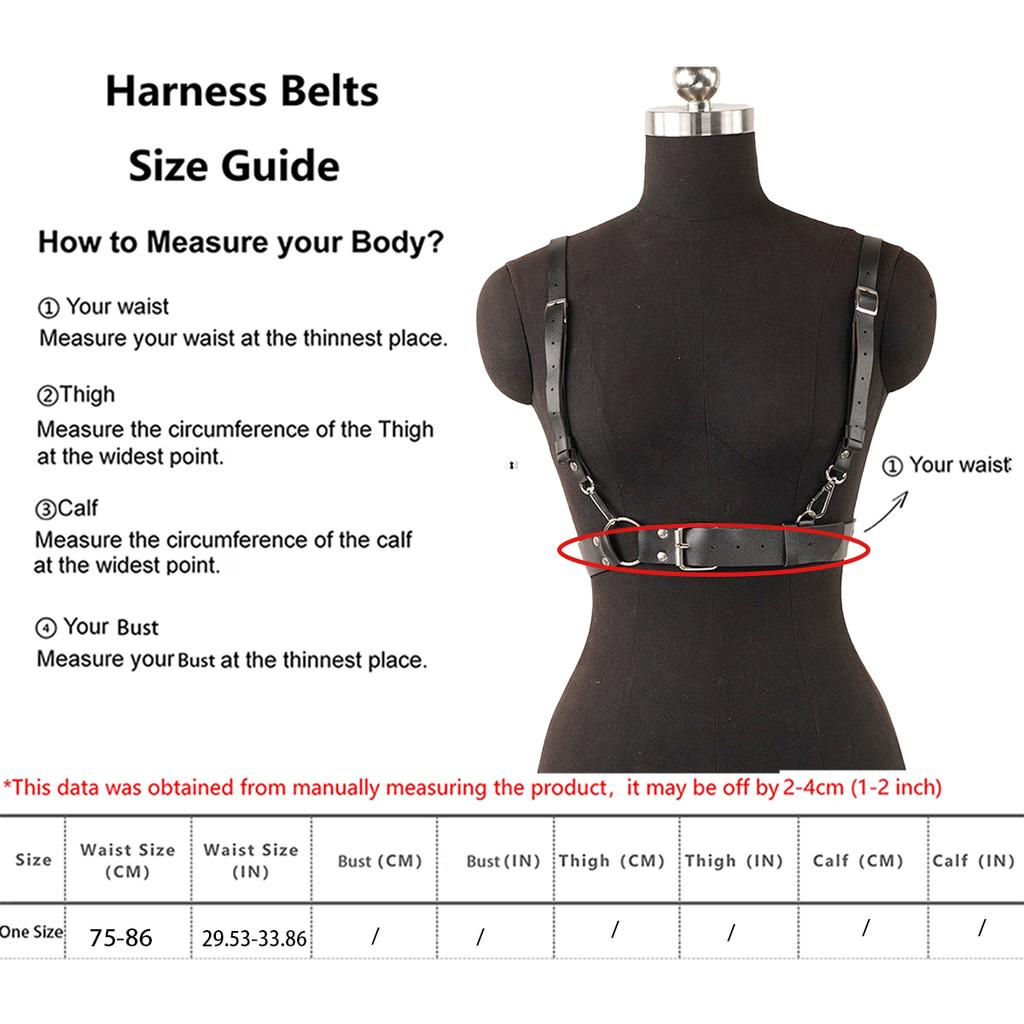 Women Fashion Corset Pu Leather Harness Corsets Waist Belt Decorative Harness Straps Clothing Accessories Suspenders for Women