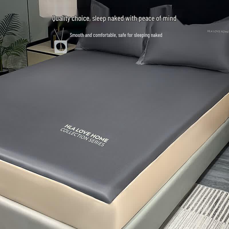 Heilan Home Washable Ice Silk Fitted Sheet